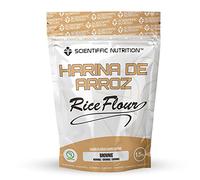 Scientiffic Nutrition - Harina de Arroz Gourmet, Alta en Carbohidratos, Apta para Celiacos, No Contiene Gluten, Sabor Brownie - Paquete de 1,5 Kg.