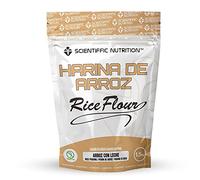 Scientiffic Nutrition - Harina de Arroz Gourmet, Alta en Carbohidratos, Apta para Celiacos, No Contiene Gluten, Sabor Arroz con Leche - Paquete de 1,5 Kg.