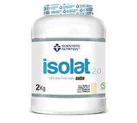 Scientiffic Nutrition - Isolat 2.0, Whey Protein, Proteina Aislada ISO con Lactasa, Proteina de Suero de Leche en Polvo - 2Kg, Vainilla.