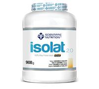 Scientiffic Nutrition - Isolat 2.0, Whey Protein, Suplemento de Proteina Aislada ISO con Lactasa, Proteina de Suero de Leche en Polvo - 908g, Caramelo Salado.