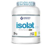 Scientiffic Nutrition - Isolat 2.0, Whey Protein, Suplemento de Proteina Aislada ISO con Lactasa, Proteina de Suero de Leche en Polvo - 2Kg, Limón.