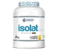 Scientiffic Nutrition - Isolat 2.0, Whey Protein, Suplemento de Proteina Aislada ISO con Lactasa, Proteina de Suero de Leche en Polvo - 2Kg, Piña y Mango.