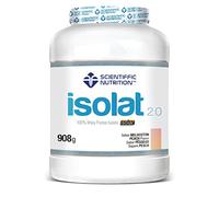 Scientiffic Nutrition - Isolat 2.0, Whey Protein, Suplemento de Proteina Aislada ISO con Lactasa, Proteina de Suero de Leche en Polvo - 908g, Melocotón.