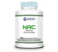 Scientiffic Nutrition - NAC + Flavonoids 300mg, N-Acetil-L-Cisteina, Potente Antioxidante, Reduce la Inflamación Muscular, aumenta los Niveles de Glutatión - 120 cápsulas