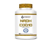 Scientiffic Nutrition | NADH + COQ10 Ubiquinol Kaneka™ 60 V-cápsulas | Suplemento para Potenciar Rendimiento Físico | Combate Fatigua y Optimiza la Vitalidad | Aumenta Energía Celular | Sabor Neutro