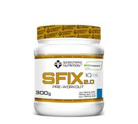 Scientiffic Nutrition - SFIX 2.0, Pre Workout para Optimizar Tu Rendimiento Deportivo, con Creatina Creapure, BCAA, Beta Alanina, Glutamina Kyowa y Cafeína - Sabor Tropical Blue, 300g.