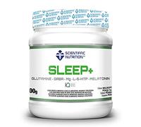 Scientiffic Nutrition - Sleep+, Suplemento con Melatonina, Magnesio, GABA, 5-HTP y Aminoácidos para Dormir Bien o Ayudar a Conciliar el Sueño y a la Relajación, Sabor Melocotón - 300g
