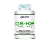 Scientiffic Nutrition - Vitamina D3 y K2 con Aceite de Oliva Virgen Extra para una Mejor Absorción y Alta Biodisponibilidad, Fortalece los huesos, Vitamina D3 2000ui + K2 100µg - 60 perlas