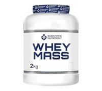 Scientiffic Nutrition - Whey Mass, Proteínas y Carbohidratos en Proporción 50/50, Aumenta el Volumen Muscular, con Creatina, Enzimas Digestivas y Glutamina - 2kg, Vainilla.
