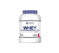 Scientiffic Nutrition - Whey Professional 2.0 Proteinas Whey en Polvo 100% Pura, para Aumentar la Masa Muscular, con Enzimas Digestivas y Lactasa - 2kg, Sabor Fresa.