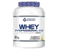 Scientiffic Nutrition - Whey Professional 2.0 Proteinas Whey en Polvo 100% Pura, para Aumentar la Masa Muscular, con Enzimas Digestivas y Lactasa - 2kg, Sabor Caramelo Salado.
