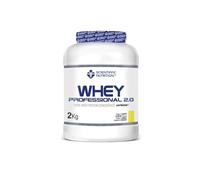 Scientiffic Nutrition - Whey Professional 2.0 Proteinas Whey en Polvo 100% Pura, para Aumentar la Masa Muscular, con Enzimas Digestivas y Lactasa - 2kg, Sabor Limón.