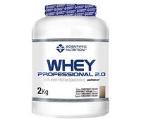 Scientiffic Nutrition - Whey Professional 2.0 Proteinas Whey en Polvo 100% Pura, para Aumentar la Masa Muscular, con Enzimas Digestivas y Lactasa - 2kg, Sabor Choconut Cream.