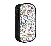 Scientific Formulas - Estuche para lápices de matemáticas y astronomía, color blanco, para niños, niñas, adolescentes, gran capacidad, con bolsa organizadora con cremallera, S, color,