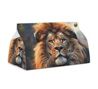 SciFi Lion - Caja de pañuelos de piel impermeable con soporte rectangular para baño, sala de estar, cocina, oficina
