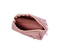 SCIKHEFT Organizador de pulseras y pulseras de terciopelo y almacenamiento de pequeñas joyas, rollo organizador de viaje, estuche compacto para pulseras, relojes (rosa)