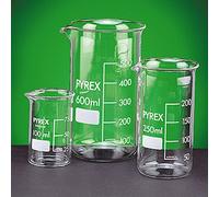 SCILABWARE 001116 - Vaso de precipitado (1000 ml) de cristal Pyrex, forma alta (paquete de 10)