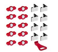 SCILM Kit de 10 ganchos magnéticos y 8 ganchos de pie para zócalo de cocina - Compatible con todos los pies de 28 mm a 30 mm de diámetro - Palanca para liberación de zócalo incluida