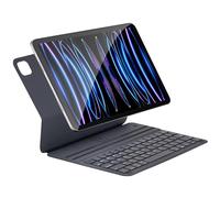 SCIMIN Funda de teclado ultra delgada para iPad Pro de 11 pulgadas (1ª generación/2ª generación/3ª generación/4ª generación), teclado inalámbrico Bluetooth con soporte magnético