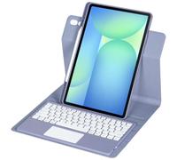 SCIMIN] Funda giratoria de 360 grados con teclado Bluetooth para iPad Pro de 12.9 pulgadas (3ª generación/4ª generación/5ª generación/6ª generación) - Teclado desmontable y soporte giratorio