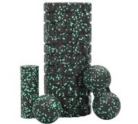 Scinouakpy Set de Rodillos de Masaje Muscular 3D, Bola de Fascia Bola Doble | Foam Roller Kit, Rodillo de Espuma, Liberar Tensiones Musculares y de Cervicales, Rulo Masajeador Pilates, Yoga, Fitness
