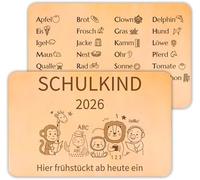 Scinzene Schulkind 2026 Tabla de desayuno ABC, regalo para el comienzo del colegio para niños y niñas, regalos de escolarización, regalos para la escolarización, jóvenes y niñas, tabla de pan