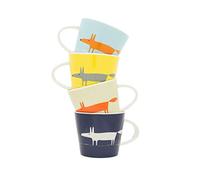 Scion Mr Fox - Juego de 4 tazas de café (porcelana, multicolor, 9,2 x 7 x 6 cm)