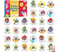 SCIONE 52 Piezas Mini Spinners Personajes Animados - Plástico Resistente, Juguetes Sensoriales Silenciosos para Niños- Regalos para Bolsas de Fiesta, Premios Escolares, Regalos de Cumpleaños