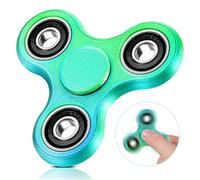 SCIONE Hand Spinner Impreso en 3D - Juguete Sensorial para Niños & Adultos | Alivio de Estrés & Ansiedad | Herramienta para TDAH | Juguete Duradero Ultra-Suave para Relajación - Blanco Azul Verde