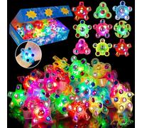 SCIONE Suministros de fiesta para niños, juego de 24, para rellenar bolsa de regalo, pulsera con luz LED que brilla en la oscuridad, accesorios para cumpleaños, San Valentín, Halloween, Navidad