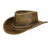 Scippis Irving Sombrero de Piel Sombrero del Oeste de Australia Sombrero de Vaquero Sombrero (Marrón, S)