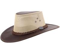 Scippis Sombrero de Piel Darwin Cooler Sombreros Hombre (M (56-57 cm) - marrón Oscuro)