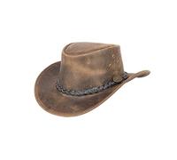 Scippis Sombrero de Piel Fleetwood Oeste Outdoor Western (XL (60-61 cm) - marrón)