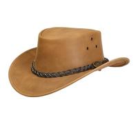 Scippis Sombrero de Piel Wigan Vaquero Western (L (58-59 cm) - Cognac)