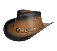 Scippis Tombstone - Sombrero de Piel para Hombre, Sombrero de Vaquero, marrón, M
