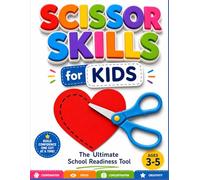 Scissor Skills for Kids Ages 3-5: Cut and Paste Activity Book with Tracing, Coloring, and Fine Motor Skills Practice for Preschool and Kindergarten
