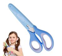 Scissors For Kids - 16x6x0.2cm Stainless Steel Child Shears, Sturdy Rounded-tip Blue Scissors Ergonomic Toddler Scisssors Safety Scisssors With Protective Cover For Classroom