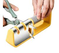 Scissors Sharpener Tool - V Groove Cutter Grinder for Kitchen | Stainless Steel Fine Coarse Sharpening System, Garden Lawn Camping Aid, Hiking Picnic Countertop Gear, Home Utility Accessory