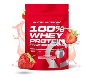Scitec Nutrition 100% Whey Protein Professional - Mejorada con Aminoácidos Extra y Enzimas Digestivas - Sin gluten - Sin aceite de palma, 500 g, Fresa
