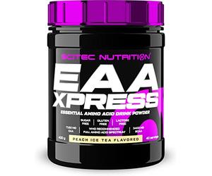 Scitec Nutrition EAA Xpress - Aminoácidos Esenciales de Espectro Completo - 3400mg BCAA, 7160mg EAA - Sin Gluten, Sin Azúcar, Sin Lactosa, 400 g, Pink lemonade
