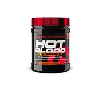 Scitec Nutrition Hot Blood Hardcore, Bebida en polvo de pre-entreno con aminoácidos y creatina, 375 g, Zumo de naranja