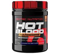 Scitec Nutrition Hot Blood Hardcore, Bebida en polvo de pre-entreno con aminoácidos y creatina, 375 g, Grosella negra-Baya de goj