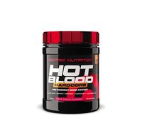 Scitec Nutrition Hot Blood Hardcore, Bebida en polvo de pre-entreno con aminoácidos y creatina, 375 g, Red fruits