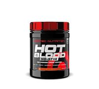 Scitec Nutrition Hot Blood No-Stim - Pre-Entrenamiento Sin Estimulantes | Complejo de antioxidantes - Monohidrato de creatina - Electrolitos y BioPerine® - Sin estimulantes - 375 g, Zumo de naranja