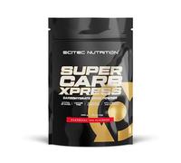 Scitec Nutrition Supercarb Xpress, Producto alimenticio, En polvo para preparar bebida a base de hidratos de carbono, L-isoleucina, Vitamina B6, 1000 g, Té de frambuesa