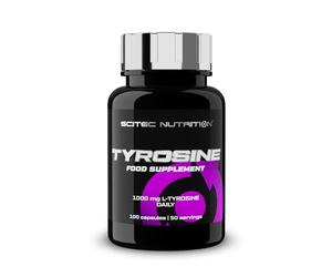 Scitec Nutrition Tyrosine | 1000 mg de L-tirosina al día | Aminoácido condicionalmente esencial | 50 raciones, 100 Cápsulas