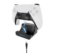 sciuU Base de Carga de Pared Compatible con DualSense PS5 Mando Controller | Estación cargador de pared compatible con Playstation 5 mandos. con Cable Alimentacion USB de 1m - Indicador LED RGB