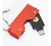 sciuU Funda Metálica con Diseño Plegable Giratorio Compatible con Yubico Security Key C NFC/YubiKey 5C NFC / 5C NFC FIPS, USB-C - Carcasa de Aleación de Aluminio Protectora Resistente a los Arañazos