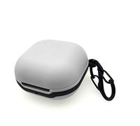sciuU Funda Protectora Compatible con Samsung Galaxy Buds Live, Cubierta de Silicona Portátil con Mosquetón, Estuche a Prueba de Golpes para la Carcasa de Carga de Auriculares Inalámbricos, Gris