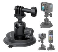 sciuU Soporte Magnético Compatible con GoPro, dji Action, Insta360 | Adaptador de Tornillo 1/4″, Cabeza de Bola Giratoria 360°, Universal Ajustable para Cámaras de Acción, Imán y Silicone Base